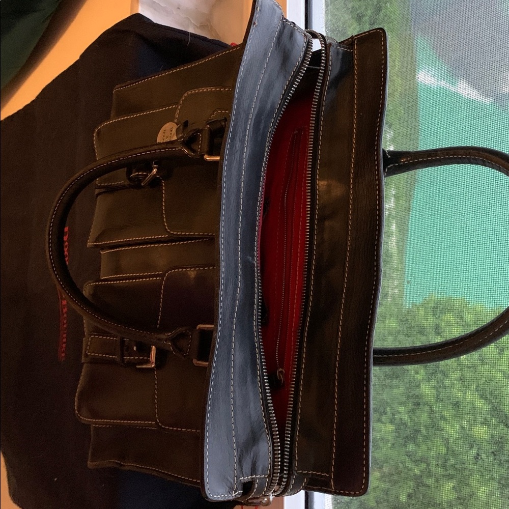 Dooney & Bourke ALTO Black Italian Leather Briefcase - Picture 5 of 17